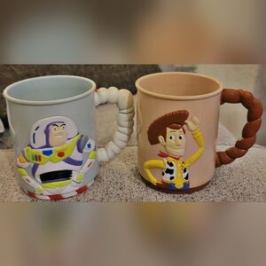 #Vintage #DISNEY Woody & Buzz Lightyear Coffee Tea Mug Cup Set TOY STORY